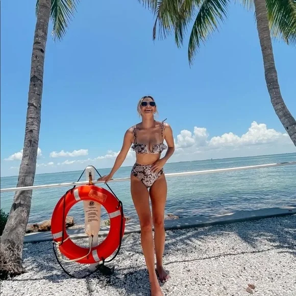 Buddy Love Swim Piece High Waisted Snakeskin Bikini Poshmark